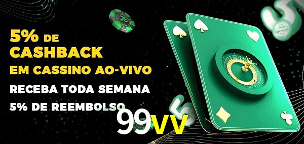 Promoções do cassino ao Vivo 99vv